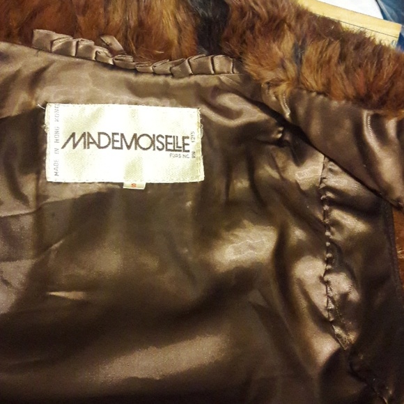 Vintage rabbit fur Vest  S  26"L  2 pockets - Picture 8 of 8